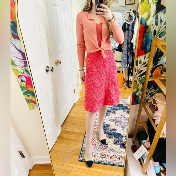 Marc Jacob’s collection runway y2k tweed Barbie peach skirt - Picture 2 of 12